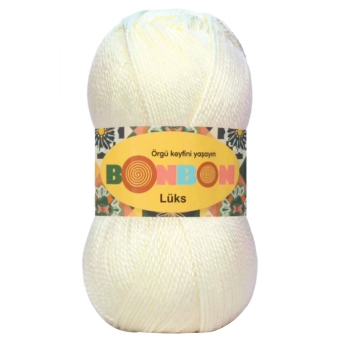 1 Adet Lüks Patik İpi Yünü Ekru 98300