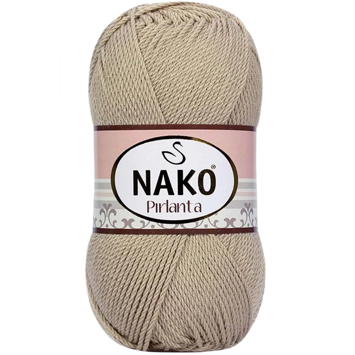 1 Adet Pırlanta Amigurumi El Örgü İpi Yünü Bej 6742