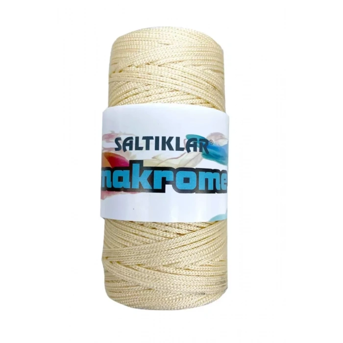 1 Adet Polyester Makrome İpi 270 Krem 100 gr