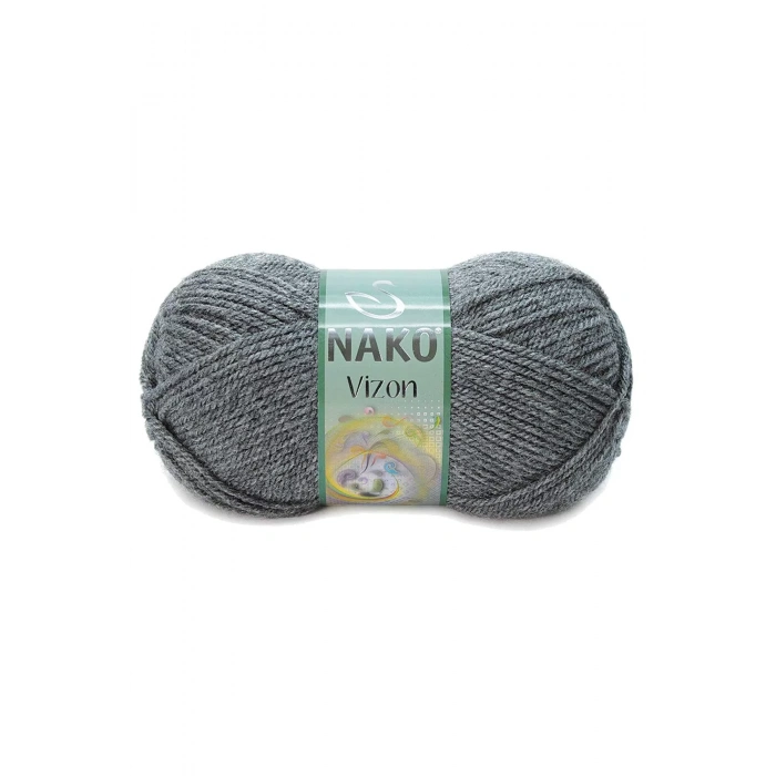 1 Adet Vizon Premium Akrilik El Örgü İpi Yünü Renk No:193 Loş Gri