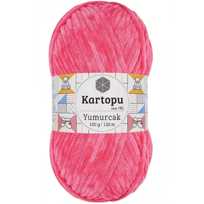 1 Adet Yumurcak Kadife El Örgü İpi Pembe K798