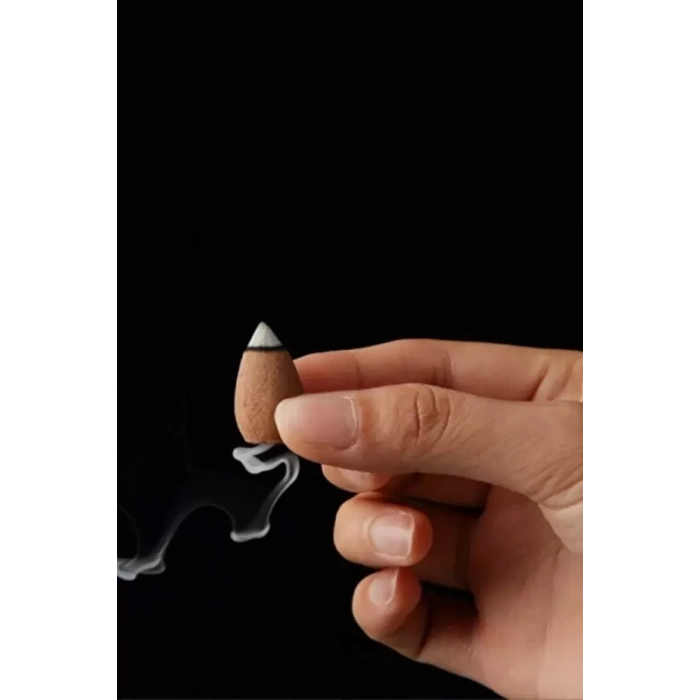 10 Adet Geri Akış Backflow Şelale Tütsü Konisi Tütsü Back Opium Çiçeği Kokulu