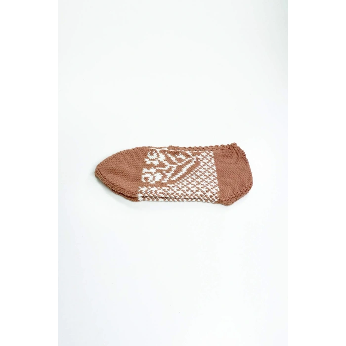 2 Çift El Örgüsü Kışlık Şık Kadın Yün Patik Set 10