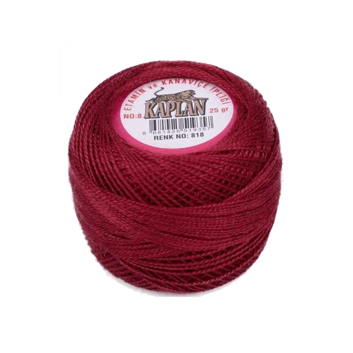 3 Adet Kaplan Etamin Ve Kanaviçe İpi 8 No Kod/Renk: 917 - 741 - 818 - Ryl
