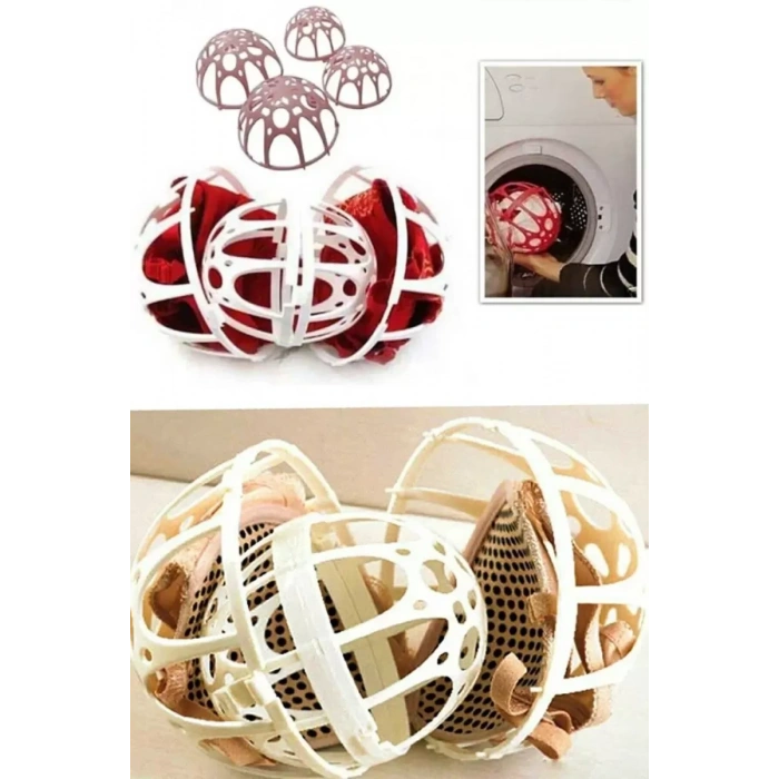 3 Adet Plastik Sütyen Koruyucu Yıkama Topu