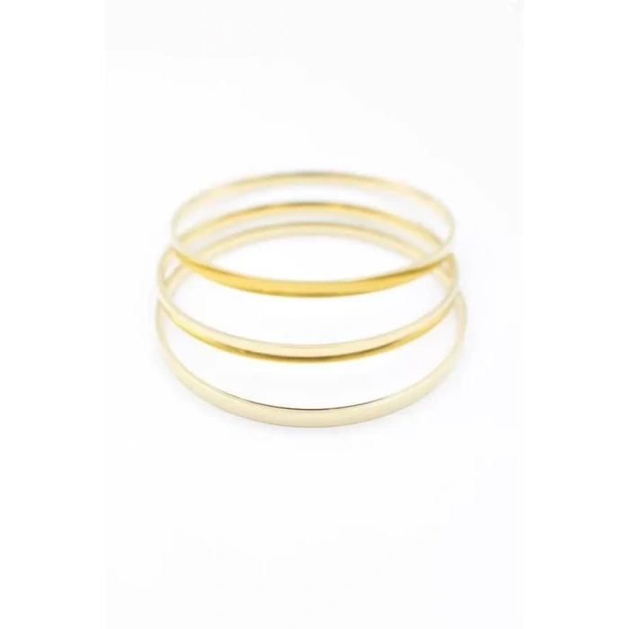 3lü Ajda Bilezik-65mm - Altın