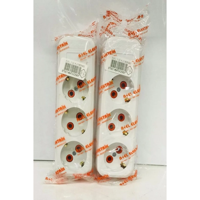 3 Lü Klemensli Kablososuz Priz Royaleks-12463