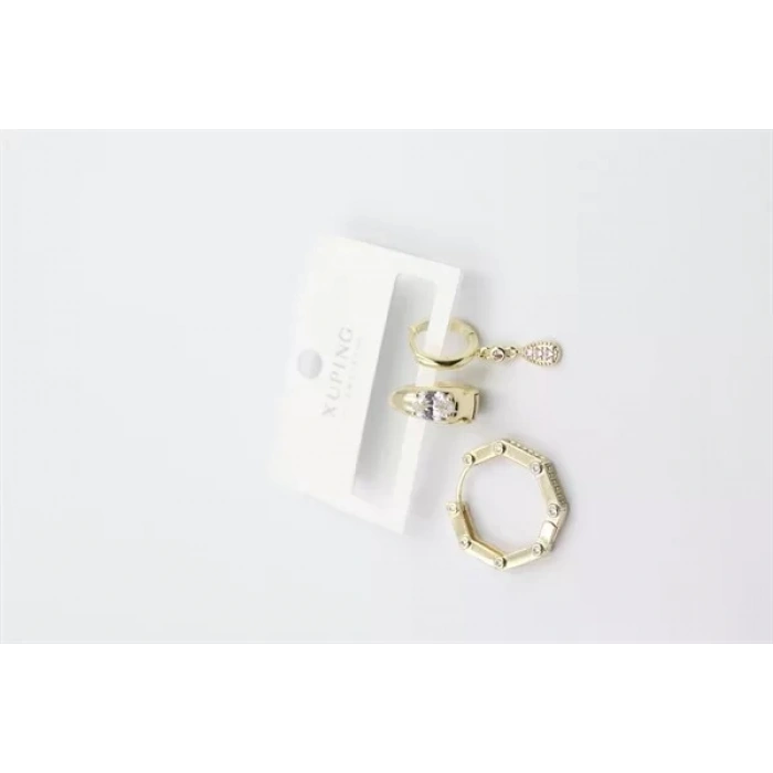 3lü Xuping Küpe - Altın