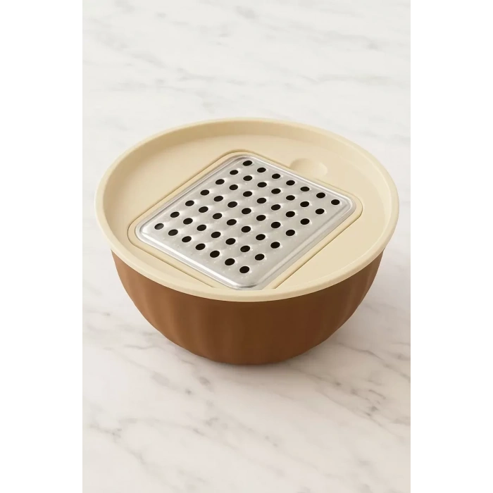 4 Parça Rendeli Karıştırma ve Saklama Kabı 2,5 Litre