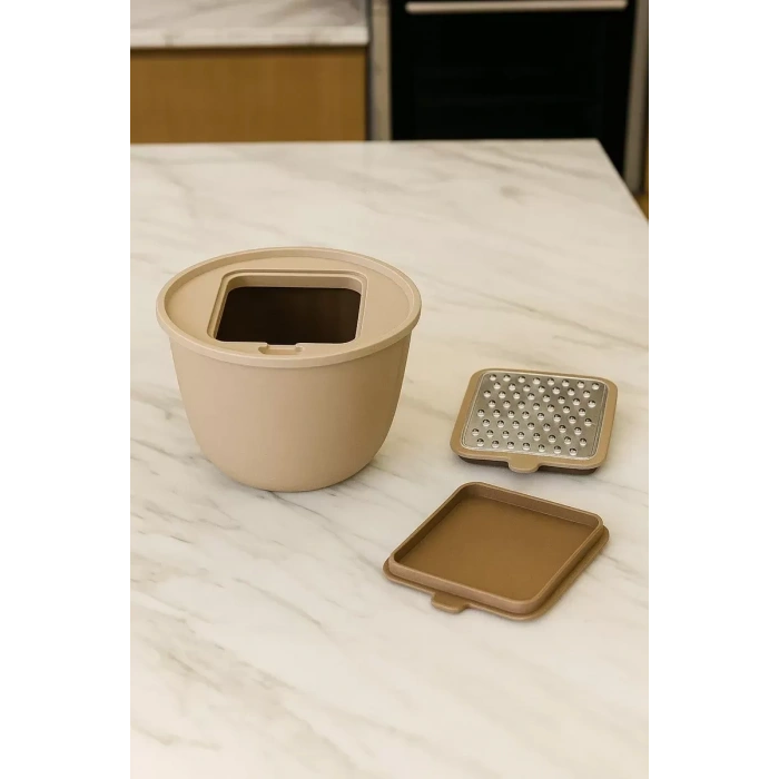 4 Parça Rendeli Karıştırma ve Saklama Kabı 2,5 Litre