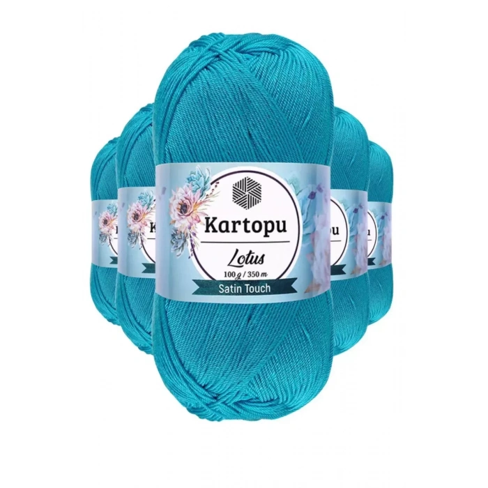 5 Adet Lotus Bikini Büstiyer Bluz Örgü İpi  K512 Turkuaz