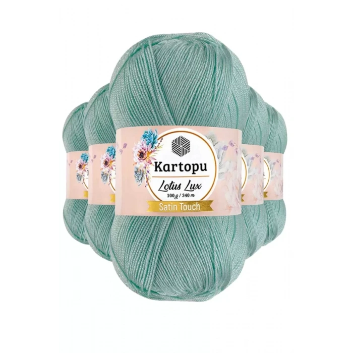 5 Adet Lotus Lux Bikini Büstiyer Bluz Simli Örgü İpi K507 Mint