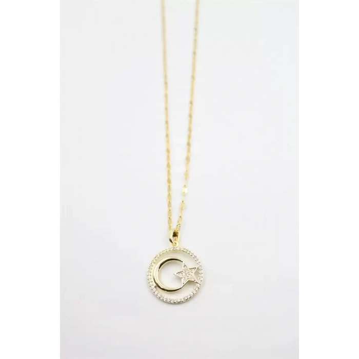 Ay Yıldız Kolye - Altın