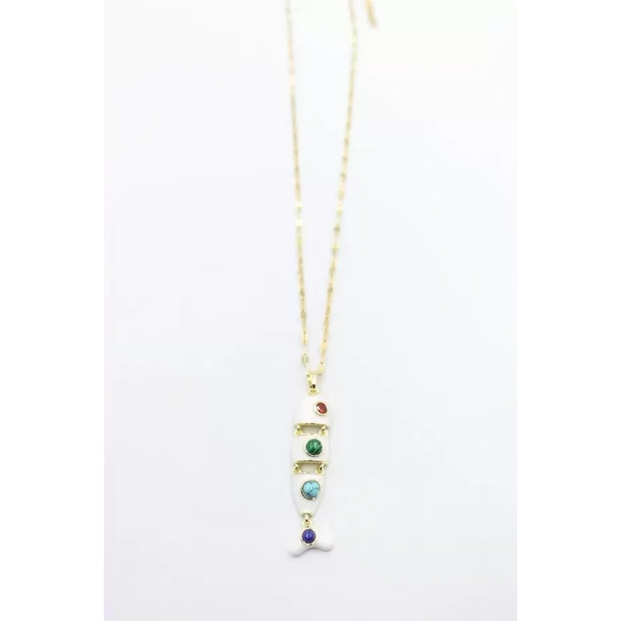 Balık Kolye - Beyaz