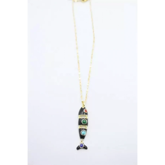 Balık Kolye - Siyah