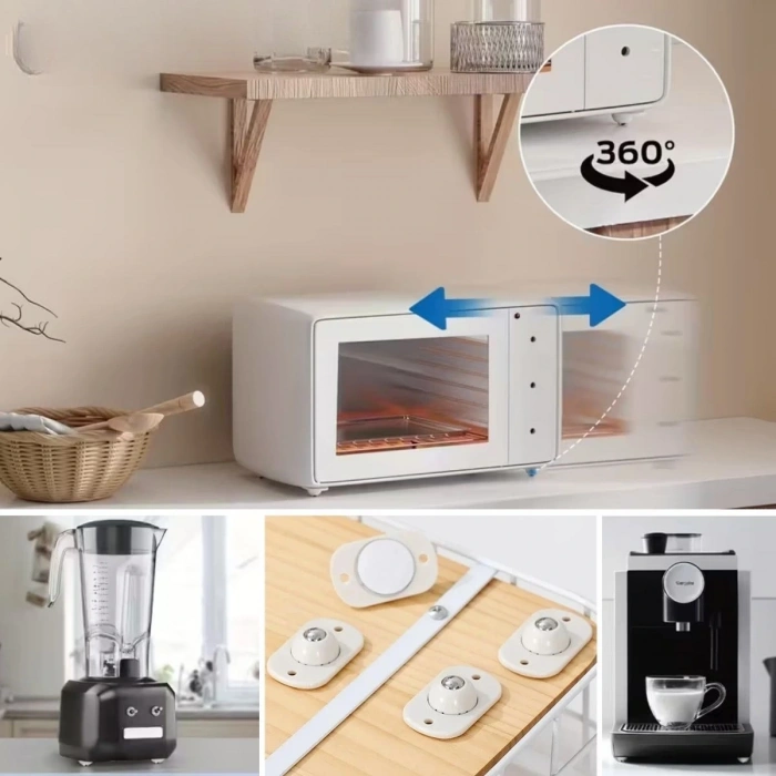 Beyaz Eşya ve Mobilya İçin 4’lü Tekerlekli Kaydırma Aparatı – Hafif ve Orta Ağırlıktaki Ürünler İçin Pratik Kaydırıcı Set