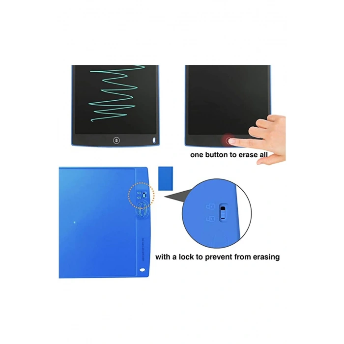 BFS 12 Inc Writing Lcd Grafik Dijital Kalemli Çizim Tableti Yazı Tahta Not Yazma Eğitim Tableti