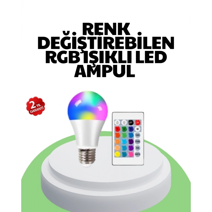 BFS 2025 RGB LED Ampul Uzaktan Kumandalı Renkli Işık A Kalite