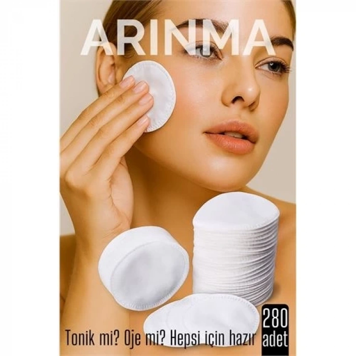 BFS 280li  Kozmetik Disk Pamuk Premium Makyaj Temizleme Pamuğu  Tonik ve Oje İçin Çift Taraflı Diskler