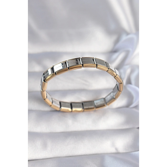 Mey İthalat® 316L Çelik Çift Renk Yazılı Nomination Bileklik