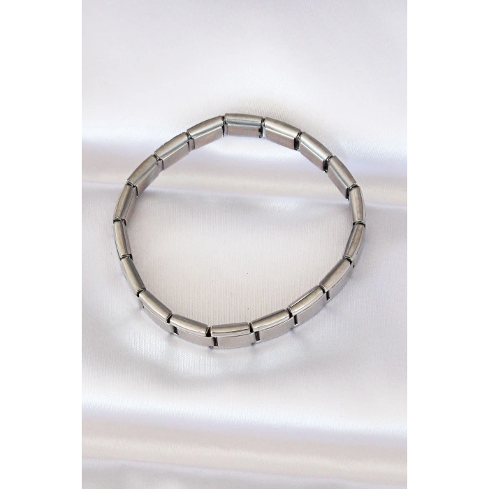 Mey İthalat® 316L Çelik Gümüş Renk Yazısız Nomination Model Kadın Bileklik