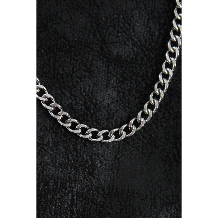 Mey İthalat® 316L Çelik Klasik Zincir Model Gümüş Renk Erkek Kolye