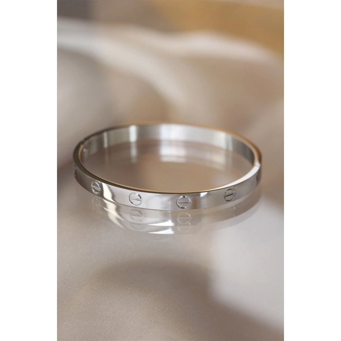 Mey İthalat® 316L Çelik Silver Renk Bilezik