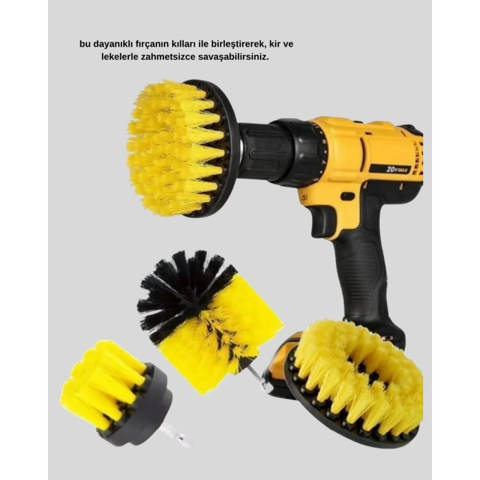 BFS 3’lü Matkap Ucu Fırça Seti – Derinlemesine Temizlik, Tüm Yüzeylerle Uyumlu