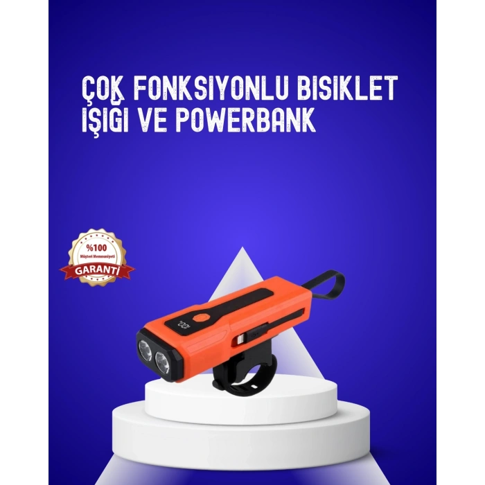BFS 600 Lümen Şarjlı Bisiklet Farı COB Yan Çakar Acil Durum