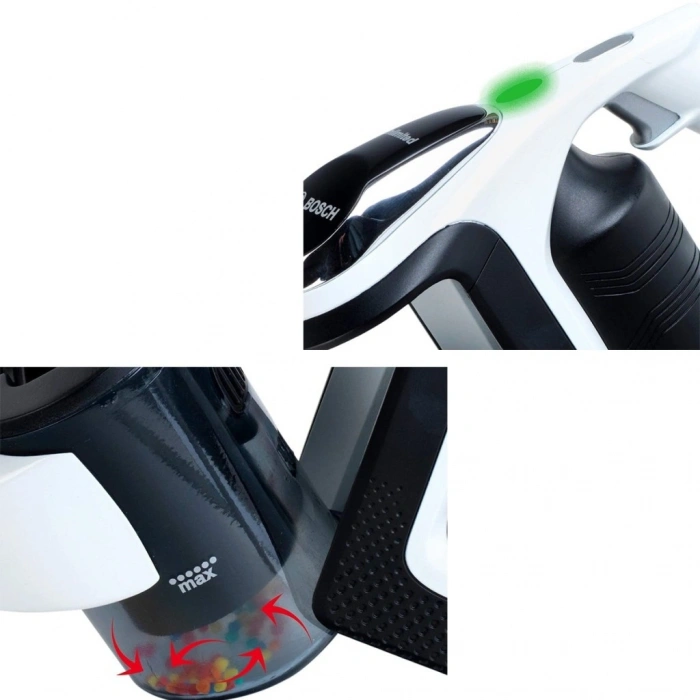 Mey İthalat® 6812 Bosch Oyuncak Beyaz Elektrik Süpürgesi Sesli + Işıklı