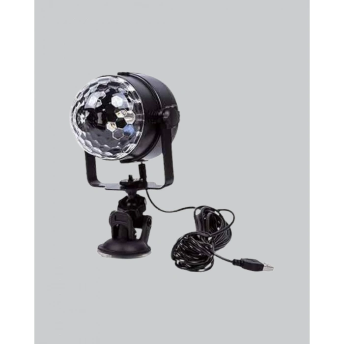 BFS 7 Renk Modlu Müzik Sensörlü Disko Topu – LED Işıklı Parti Aydınlatması