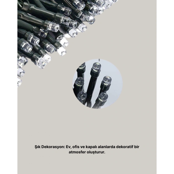 BFS Animasyonlu LED Işıklı 10 Metre Uzaktan Kumandalı Dekoratif Işık
