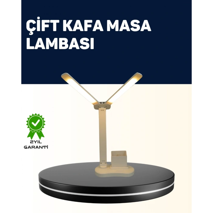 BFS Ayarlanabilir Kısılabilir LED Masa Lambası | Entegre Kalemlik ve Telefon Tutucu Özellikli