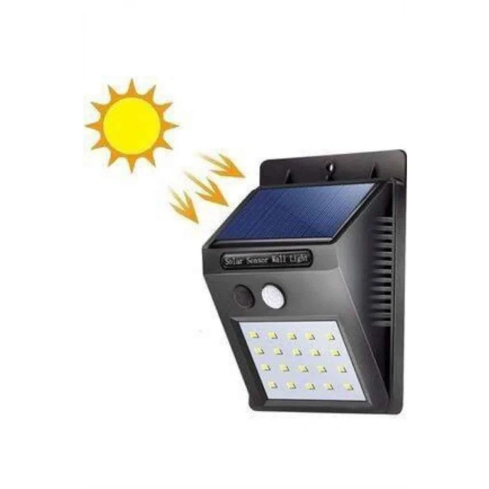 BFS Bahçe Aydınlatması Güneş Enerjili Led Işık Lamba Sensörlü Dekoratif