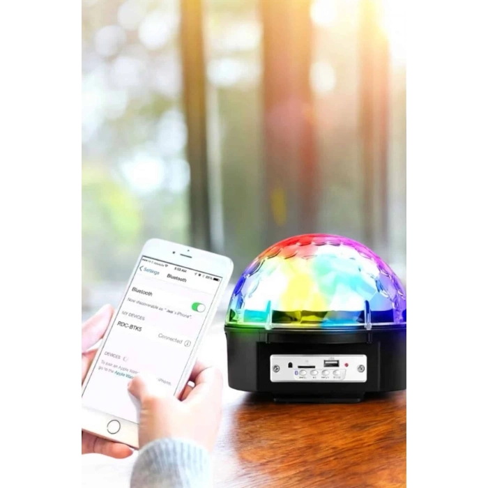 BFS Bluetooth ve Uzaktan Kumandalı Çok Renkli Masaüstü Disko Topu