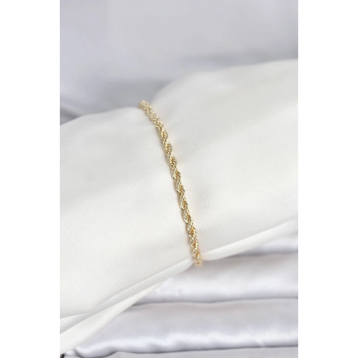 Mey İthalat® CM 14K Gold Renk Burgu Model Kadın Bileklik