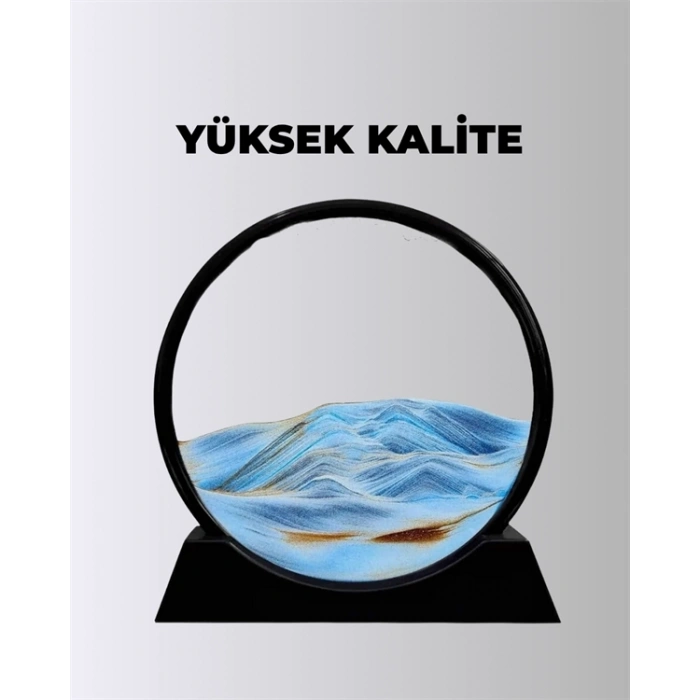 BFS Döndürülebilir Dinamik Kum Tablosu – Stres Giderici, Yüksek Kaliteli Cam ve Doğal Kum ile Sanatsal Masa Dekoru