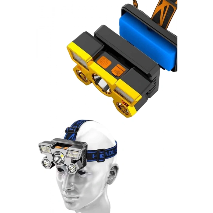 BFS El Feneri Süper Kafa Lambası 4 Modlu 5 Led Kafa Feneri