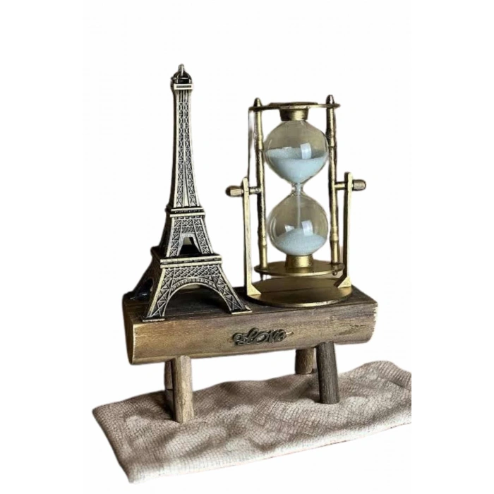 BFS Eyfel Kuleli Kum Saati Dekoratif Hediyelik Eşya Retro Eyfel Kulesi