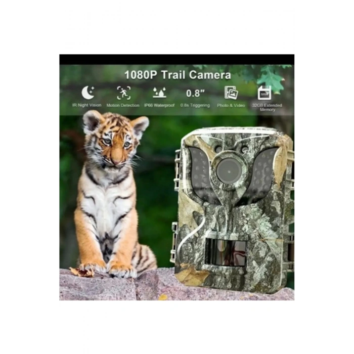 BFS Fotokapan Kamera 16mp Full Hd 1080p Gece Görüşlü 2 Inç Lcd Ekran Su Geçirmez