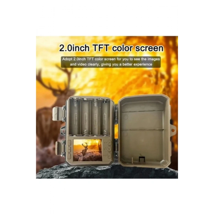 BFS Fotokapan Kamera 16mp Full Hd 1080p Gece Görüşlü 2 Inç Lcd Ekran Su Geçirmez