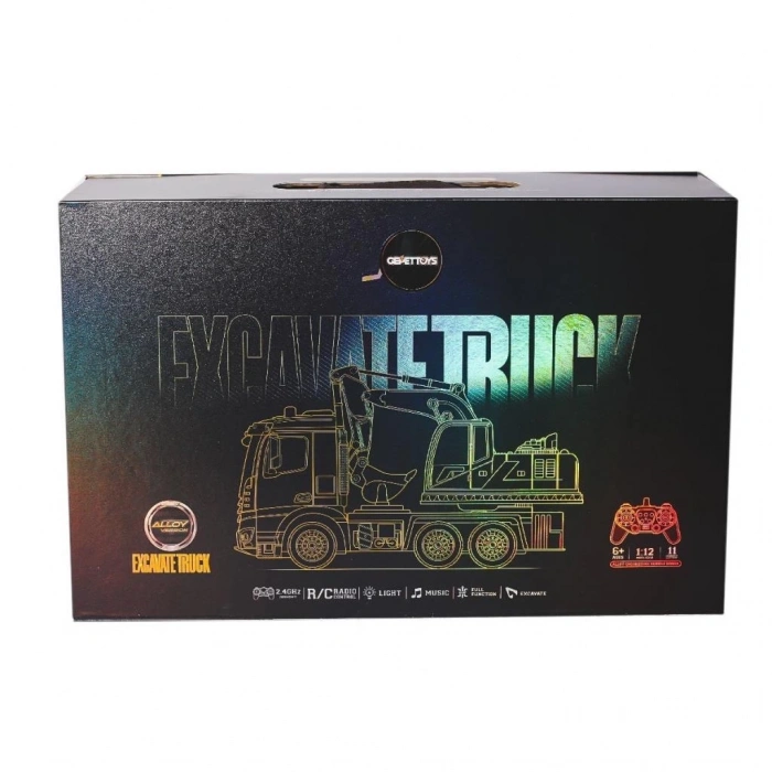 BFS   HJ8001-2 Kumandalı  Metal  Excavate Truck -Gepettoys