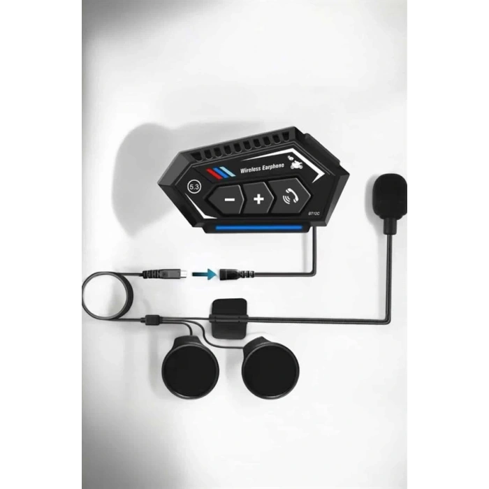 BFS İnterkom Intercom Kask Kulaklık Bt22 Bluetooth Motosiklet Kulaklık 5.0 Bluetooth
