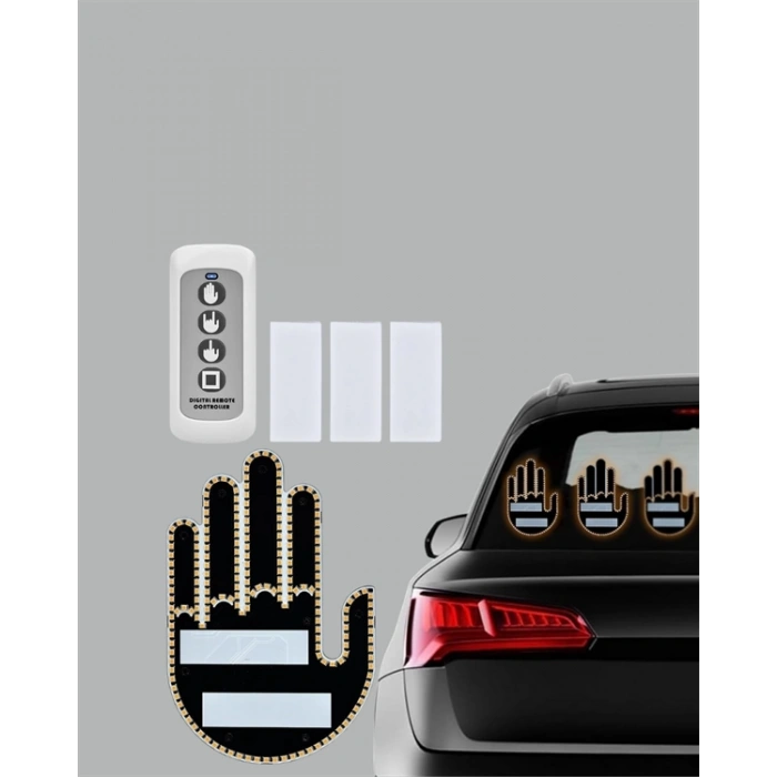 BFS Kablosuz Kumandalı LED Jest Işığı – 3 Modlu Araba Arkası Mesaj Işığı, 203 LED ile Yüksek Parlaklık