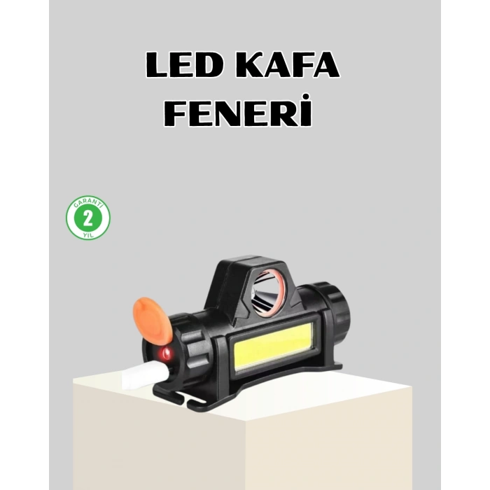 BFS Kamp ve Doğa İçin Şarjlı LED Baş Feneri – Mıknatıslı, Su Geçirmez