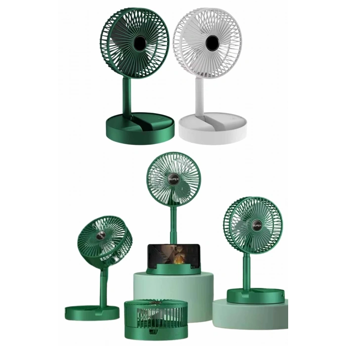 BFS Katlanabilir Teleskopik Şarjlı Fan Masaüstü Soğutucu Vantilatör