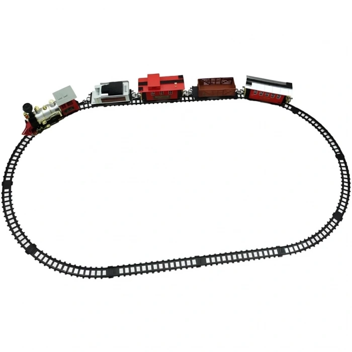 Mey İthalat® Klasik Tren Seti Sesli ve Işıklı 35 Parça