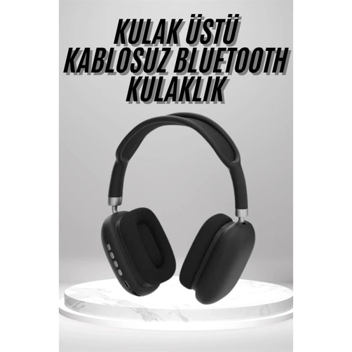 BFS Kulak Üstü Kablosuz Bluetooth Kulaklık Yumuşak Süngerli SD Kart Girişli