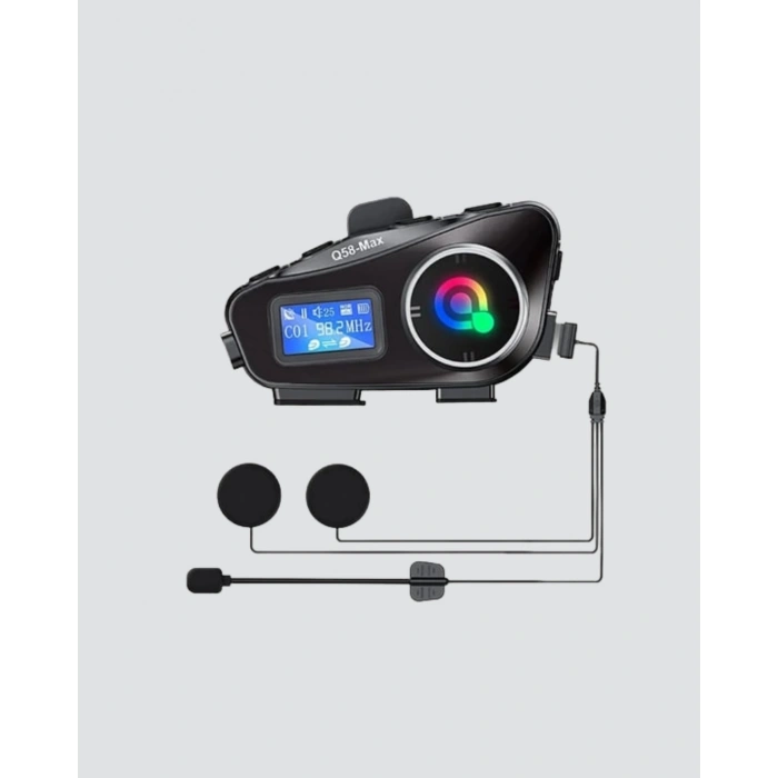 BFS LCD Ekranlı Bluetooth Kask Kulaklığı FM Radyo ve SD Kart Girişli