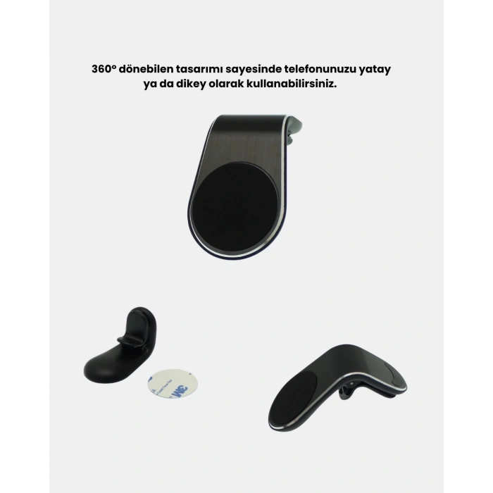 BFS Manyetik Araç Telefon Tutucu 360° Dönebilen ve Sarsıntısız Güçlü Mıknatıslı